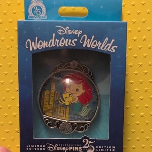 Disney Wondrous Worlds Ariel Collectible Pin - Red and Blue
